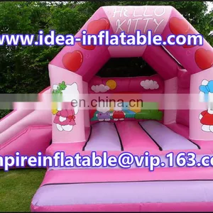 Inflatable Kitty Jumping House With Slide ID-CB084 thumbnail-1