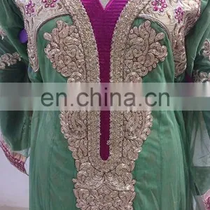 2017 Wedding Occasion Wear Stylish Semi-Stitched Dress Material / Heavy Embroidery Work Georgette Suits (salwar Kameez Suits) thumbnail-3