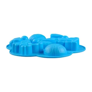 Free Sample Food Grade Heat Resistant Nontoxic Silicone Mousse Cake Friandises Pudding Baking Mold Tool Hexapod Shape thumbnail-3