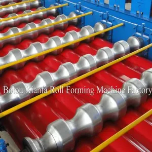 International Standard IBR Glazed Tile Roofing Roll Forming Machine thumbnail-4