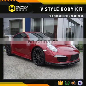 3 Hot Style Auto Tuning Kits Convert to V Design 911 991 Carbon Fiber Material Car Bumper Body Kit thumbnail-1