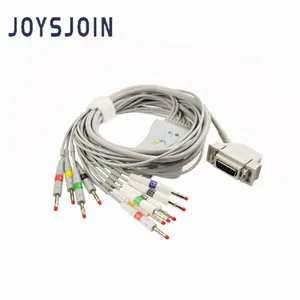 Siemens/Hellige 10 Lead Ekg Cable With Banana 4.0mm/3.0mm Plug End Electrodes,4.7K Resistor,IEC thumbnail-1