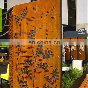 Customized High Quality Laser Cutting Corten Rusted Steel Screen thumbnail-5