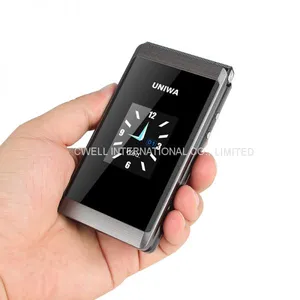 UNIWA X28 Dual Screen Dual SIM Wireless FM Radio SOS Function Big Button Big Battery Flip Style Folding Phone thumbnail-3