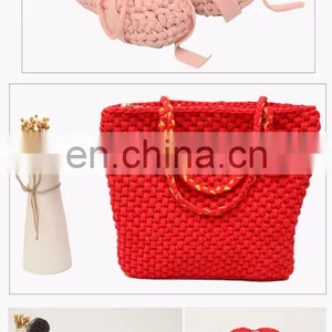 Wuge Fancy Crochet Yarn 100% Polyester t Shirt Yarn for Handbag Knitting thumbnail-7