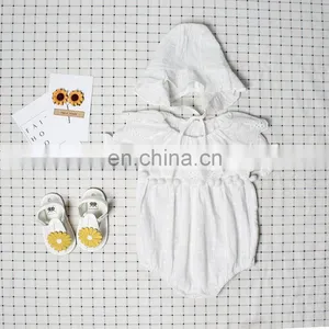 Infants & Toddler Clothes Elegant Full Sleeve White Baby Lace Party Romper thumbnail-3