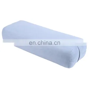 Hot Selling Wholesale High Quality ECO Memory Sponge Filling Organic Suede Cover Rectangle Yoga Pillow Bolster With Handles thumbnail-3