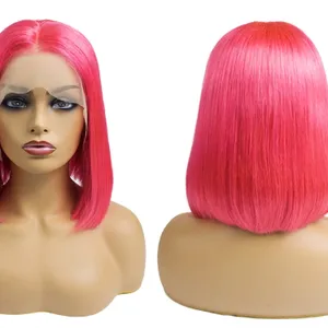 KHH 13x4 Lace Front Wigs Virgin Hair Short Bob Wig Yellow Colour Raw Indian Hair Pre Plucked With Baby Hair thumbnail-2