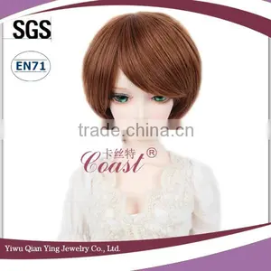 BJD Short Black Doll Wigs With Bang thumbnail-2