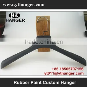 IMY-529 Black Jacket Rubber Hangers for Wholesale thumbnail-1