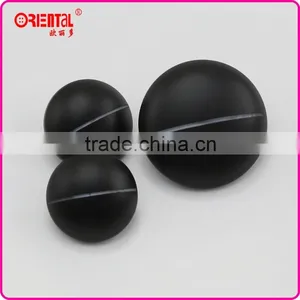 High End Black Mushroom Shape Plastic Coat Button With Laser Designs thumbnail-1