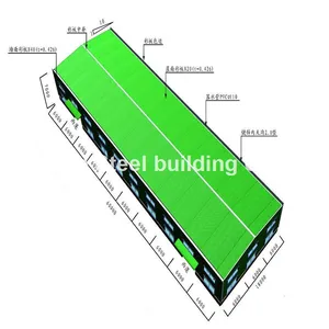 Prefabricated Light Weight Steel Strucuture Frame Warehouse Building/Prefab Steel Metal Warehouse thumbnail-1