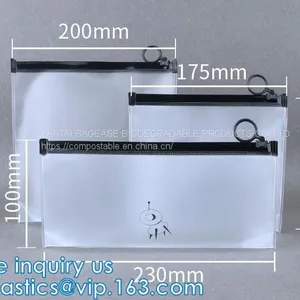 Cosmetic Ziplock Clear Bubble Bags/Hot Sale Slider Zipper Bag, Slider Hook Hanging Zipper Bag, Slider Zipper PVC Pencil thumbnail-4