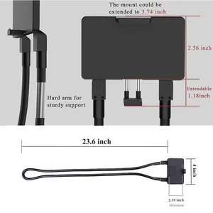 Flexible Advanced Aluminum Magnetic Lazy Neck Phone Holder Stand Long Arm Mobile Smartphone Bracket for Bed Customized LOGO Available thumbnail-5