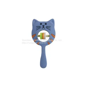 Food Grade Silicone Cat Rattle Hanging Toy Hanging Spiral Rattle Cart Pendant Baby Teething Toys thumbnail-1