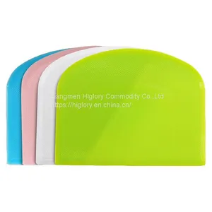 Amazon Hot-Selling Silicone Soft Dough Cutter High Quality Baking Pastry Tool Cake Cream Scraper Plastic Dough Scraper thumbnail-1