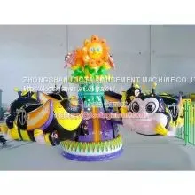 Zhongshan Tai Le Play Guangdong FRP Children's Machinery Class Small and Medium-sized Indoor and Outdoor Waterproof Hydraulic Pneumatic Lifting Rotating Small Aircraft Rotating Small Bee thumbnail-5