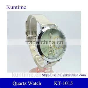 Crystal Eiffel Tower Image Ladies Wrist Watches Quartz Watch China Supplier thumbnail-1