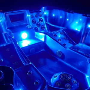 6 People Balboa Luxury Acrylic Bathtub Outdoor Backyard Massage Spa Hot Tub Indoor Hydro Hot Tubs With TV Bluetooth Player thumbnail-2