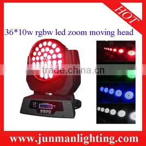 36*10W RGBW 4 in 1 Led Zoom Moving Head Wash Light Professional Stage Light thumbnail-1