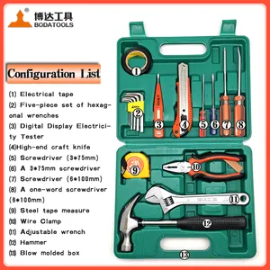 17-Piece Home Multifunctional Tool Set Repair Tool Combination Package Mixed Tool Set Hand Tool Kit With Plastic Toolbox Storage Case thumbnail-5