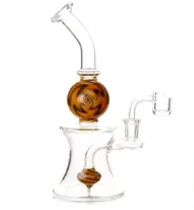 Vibrant Colorful Backwater Glass Smoking Pipe Hookah and Lamb Lighting thumbnail-2