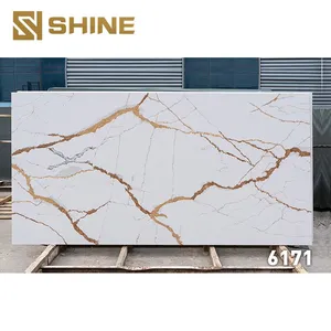 Artificial Silica Stone Quartz Slab for Kitchen Counter & Various Indoor Applications-for Villas Bedrooms Hotels thumbnail-1