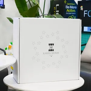 White Luxury Packaging for Premium Products Custom Rigid Handle Box With Foam Insert thumbnail-1