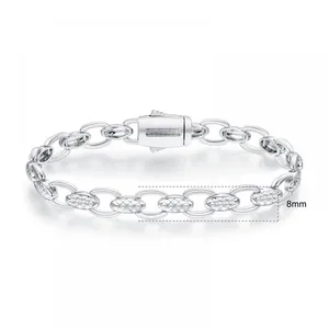 18K Plated Cuban Bracelet 5A Grade Zircon Simple Luxury Jewelry For Girlfriends Lovers Christmas Valentine Birthday Gift thumbnail-4