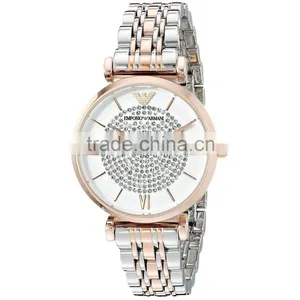 WOMEN'S TWO TONE STEEL BRACELET & CASE QUARTZ ANALOG WATCH AR1926 thumbnail-1