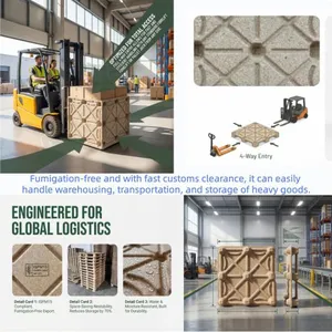 Cost-Effective Molded Wood Pallets — Factory Direct Supply — Versatile for Warehousing, Internal Circulation, and Export thumbnail-5