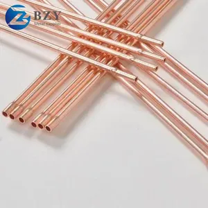 Copper Pipe and Copper Tube Cu 99.1-99.59 Purity Suitable for Air Conditioning and Refrigerator Refrigeration Systems thumbnail-3