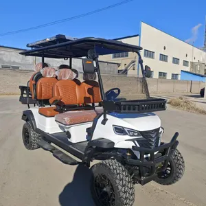 New Kc4+2 Six-seater Electric Golf Cart With Solar Panel and Insulated Box, Customizable, Suitable for Scenic Spot Sightseeing, for Export, From Original Manufacturer thumbnail-1