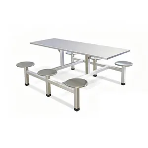 Stainless Steel Dining Table and Chairs for Six People/staff Dining Table and Chairs thumbnail-3
