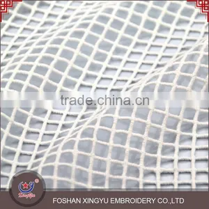 Top Quantity New Product Polyester Chevilled Silk Plaid White Lace Fabric Decoration for Lady Clothing thumbnail-4
