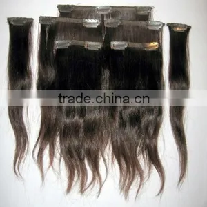 20 Inch Body Wave Human Hair Clip in Hair Extension for African American thumbnail-1