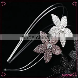 Wholesaler Fashion Women Metal Crystal Flower Charm Hairband for Wedding thumbnail-1