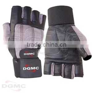 Weight Lifting Elastic Wrist Wraps Gloves thumbnail-1