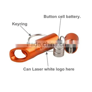 High Quality Orange 3 LED Keychain Bottle Opener Torch thumbnail-5