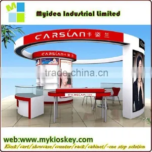 Wood Glass Cashier Counter With High Power LED Light thumbnail-2