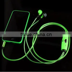 Factory Price EL Earphones Led Earphones With Microphones thumbnail-3