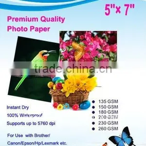 Professional Glossy Inkjet Photo Paper, 5'' x 7'', 135gsm thumbnail-1