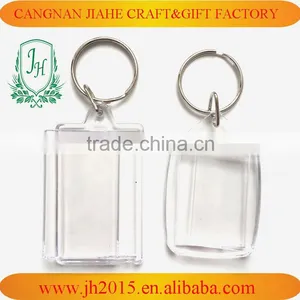 Plastic Transparent Blank Insert Photo Picture Keychain Frame Keyring thumbnail-2