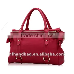 Rose Red Classic Fashion Trend Featured Major Suit Shoulder Leather Handbag thumbnail-1