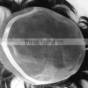 Express Hot Selling Human Hair Toppers, Mono Topper Wig for Men thumbnail-2
