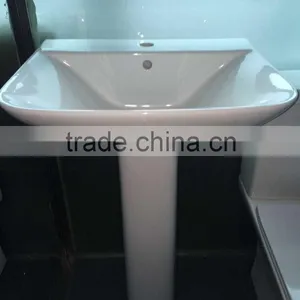 FH600 Washbasin With Full Pedetal Sanitary Ware Ceramics Bathroom Design thumbnail-1