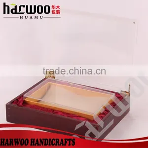 Top Quality Clear Acrylic Gift Box,clear Acrylic Wooden Box With Lid thumbnail-1