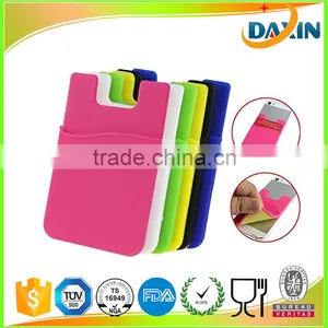 3M Sticker Mobile Silicone Smart Wallet, Back Adhesive Silicone Cell Phone Credit Card Holder thumbnail-1