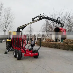Forest Equipment, Log Trailers With Grapple ,telescopic Crane With Cheaper Price thumbnail-5