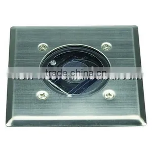 Bright White LED Solar Powered Garden Deck Light -- Square thumbnail-1
